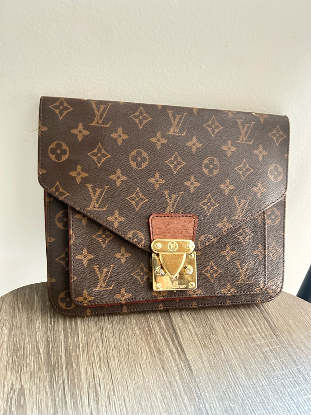 Louis Vuitton Monogram Canvas Envelope Messenger Bag in Brown